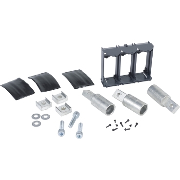 Schneider Electric Compression Lug Kit; for Al/Cu wire on 400A 3-pole L-Frame circuit breakers; 500=750kcmil; 1-wire; 380A (Cu)